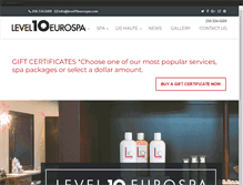 Tablet Screenshot of level10eurospa.com
